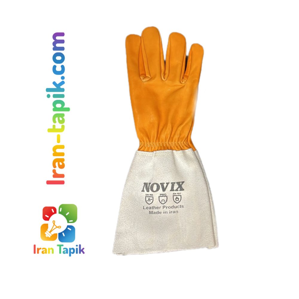 دستکش چرم جوشکاری آرگون ساق بلند NOVIX